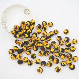 Chenkai – perles de dentition en Silicone pour bébé 10 pièces 15mm imprimé tournesol rondes