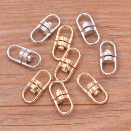 Connecteur de bijoux plaqué Rhodium 20 pièces 8x18mm deux couleurs pour collier Bracelet