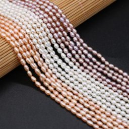 Perles d'Eau Douce Naturelles Mini Riz Petites Perles pour Bijoux DIY Collier Exécutif Bracelet