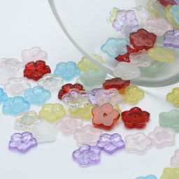 Fleur de prunier en cristal tchèque 12mm perles en verre glaçure colorée perles d'espacement