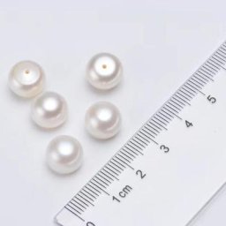 Perle bouton d'eau douce naturelle dos plat adt demi-percé perles de trou blanc rose violet
