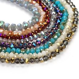 Perles de cristal AB multicolores 2 bery/3 tage/4x6/ 6x8mm pour bijoux bague collier bricolage