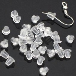 Bouchons d'oreille en caoutchouc et Silicone 50 pièces bouchage d'oreille rond bloc arrière pour