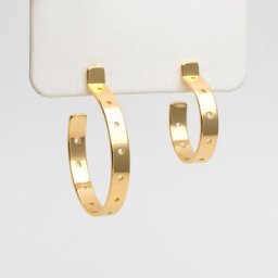 4 pièces poteaux de boucle d'oreille 30mm laiton plaqué or boucle d'oreille de goujon de cercle