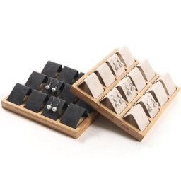 Présentoir de boucles d'oreilles en velours 12 paires de supports de présentoir de boucles