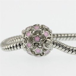 2 pièces de rechange adaptées à pandora pour femmes perles en cristal transparent pour racelettes