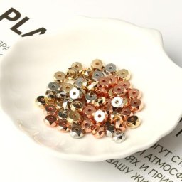 Perles plates et rondes à facettes 7x4mm pour la couture la fabrication de bijoux accessoires de