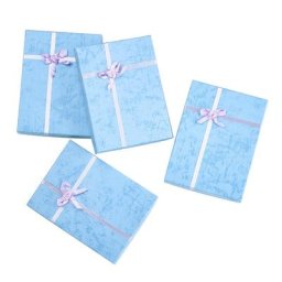 Boîte à bijoux rectangulaire avec fleur et éponge à l'intérieur pour collier emballage en carton