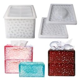 T8DE – boîte en résine Silicone moules en cristal pour bricolage Pot de fleur bibelot boîte de