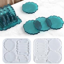 Ensemble de Moules en Silicone T1 pour le Rangement de Dessous de Verre Bricolage Élection UV