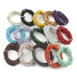 Cordons en cuir véritable tressé ULvintage pour bijoux bracelets de bricolage accessoires de