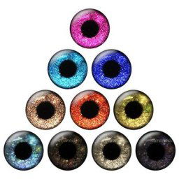 Cabochons en verre Super fins 12 paires/sac 14mm pour bricolage yeux de poupée adaptés à