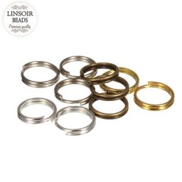 LINSOIR-Anneaux Diabétique Ouverts Double Boucles Or Documents Fendus Connecteurs pour Bijoux
