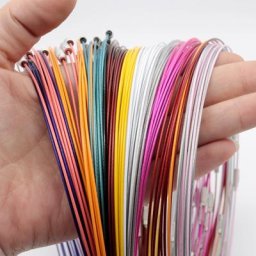 Lot de 10 cordons en fil d'acier de 1mm 18 pouces couleurs mélangées pour collier bijoux