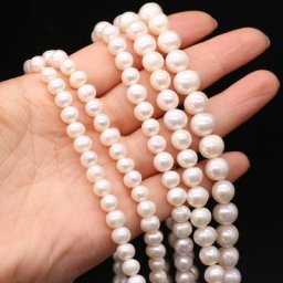 Perle d'eau douce naturelle de haute qualité perles rondes en vrac pour la fabrication de bijoux
