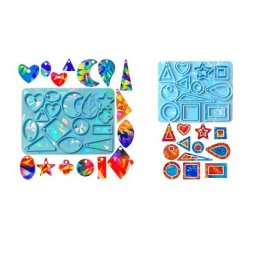 Porte-clés holographique en Silicone moule à pendentif breloques moule rond en résine époxy