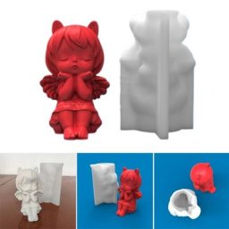 Moule à bougie ange mignon pour la maison ornements ouvertement 264E