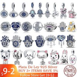 Perles de charme en argent regardé 925 pour bracelet Pandora convient à Pandora PlMide Ley bijoux