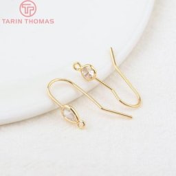 Boucles d'Oreilles Crochets en Laiton en Forme de Goutte Bijoux de Haute Qualité 6 Pièces