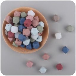 Perle Octogonale à Mâcher en Silicone pour Bébé Jouet pour Enfant Qualité Alimentaire Sûre Jouets