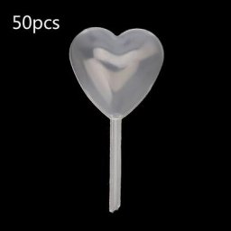 Pipettes en plastique en forme de cœur compte-gouttes Cupcake injecteur outil de bijouterie en