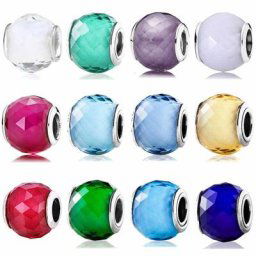 Petites perles de cristal à facettes en forme de boule breloques en verre de Murano adaptées au