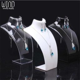 Présentoir de collier de mannequin présentoir de bijoux support de pendentif décor 3 couleurs