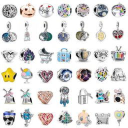 Perles de moulin à vent adaptées au bracelet Pandora original pour femme breloque à la mode maison
