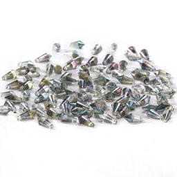 Perles en cristal couleur autriche AB 6*12mm 10 pièces perles en verre cône de charme bricolage