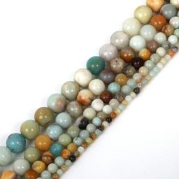Perles en pierre naturelle d'amazon mate 15 pouces mélange de couleurs pour la fabrication de