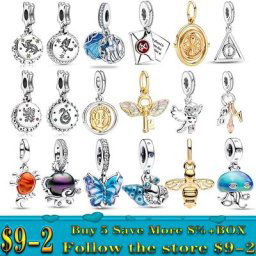 POP MART-Perles de charme Harry Potter en argent S925 breloques Pandora originales bracelet