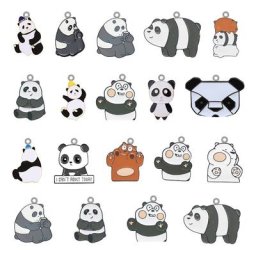TAFREE – pendentif en acrylique motif Panda animé bijoux en époxy collier Bracelet Production
