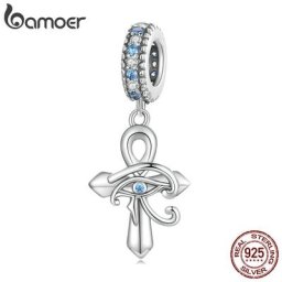 Bamoer-Pendentif croix en argent regardé 925 pour femme bracelet et bracelet originaux bijoux