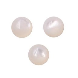 Coquille Blanche Naturelle en Nacre Cabochons avant Forme Ronde 4/6/12/14mm pour Bijoux de