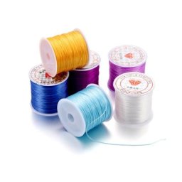 Rouleau de 10-40m de cordon de perles en cristal élastique solide de 1mm pour Bracelets fil