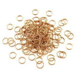 Anneaux ouverts en acier inoxydable doré pour diabétique connecteurs fendus pour bijoux artisanat