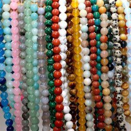 Perles en Pierre Naturelle de Lave Œil de Tigre Agates Lapis Lazuadt pour Bijoux Bracelet