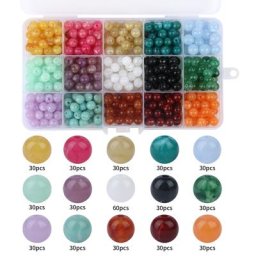 Ensemble de perles acryliques mixtes pour bijoux kits exécutifs pierre naturelle entretoise