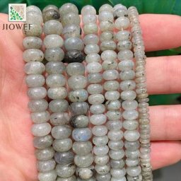 Perles Labradorite grise en pierre naturelle lisse 15 pouces pour la fabrication de bijoux