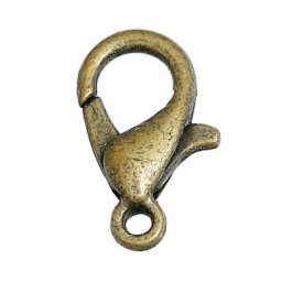 Dorypik Perles Fermoirs perroquet en bronze antique 12*6mm B01142 100 pièces