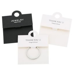Cartes d'emballage de bague de doigt en papier blanc porte-carte d'affichage étiquette volante