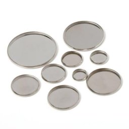 20 pièces en acier inoxydable rond Cabochon paramètres blanc plateau lunette Base ajustement 6-30mm