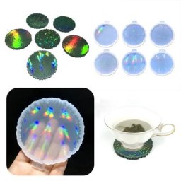 Moule de dessous de verre d'ombre et de lumière 6 Styles bricolage plateau de café et de thé
