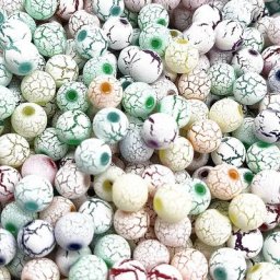 Perles d'espacement rondes en acrylique craquelé conviviale ré pour bijoux breloques exécutives