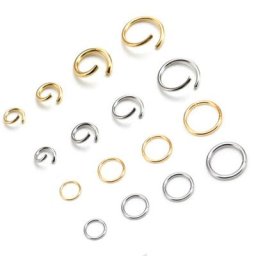 Anneaux ouverts en acier inoxydable pour diabétique connecteurs fendus pour bijoux de bricolage