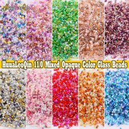 Perles de verre opaques mixtes 840 pièces/lot 1.6mm pour document solide accessoires de