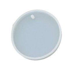 Porte-clés rond brillant en Silicone moule en résine époxy bricolage pour porte-clés pendentif