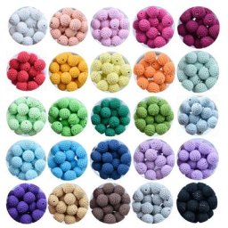 Teentooth – 10 pièces 16-20 MM colliers pendentif accessoires Crochet perles en bois tricotées