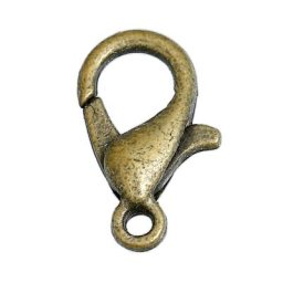 DOREEN BOX-Fermoirs perroquet en bronze antique 12x6mm B01142 100 pièces