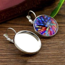 20mm 10 pièces couleur Rhodium plaqué français levier arrière boucles d'oreilles blanc/Base